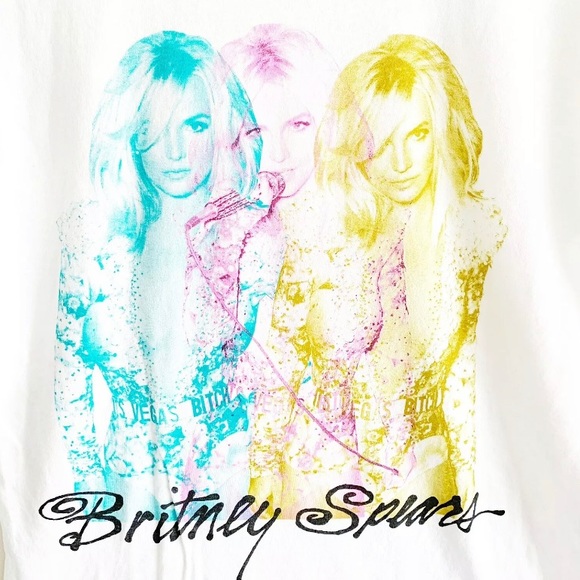 Britney Spears UO Exclusive OS White Tee Shirt - Picture 2 of 4